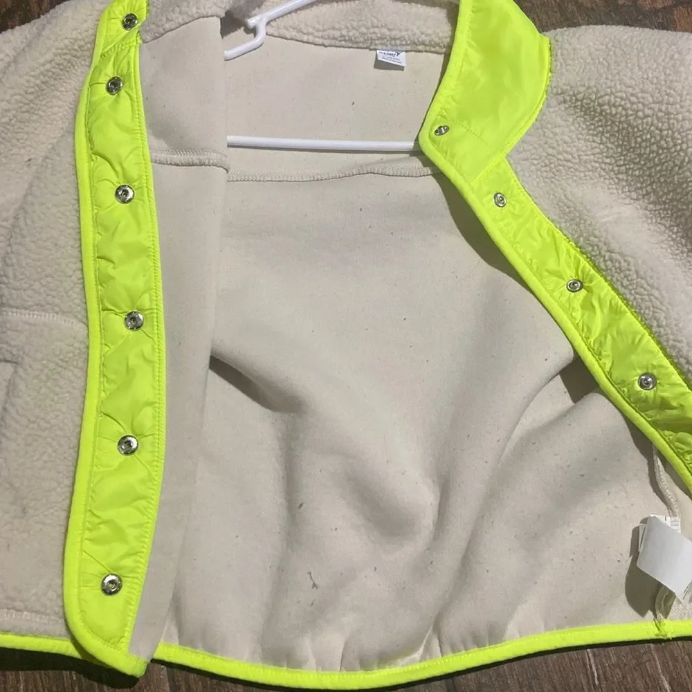 Old Navy Active Neon Cozy Sherpa Girl Sweater Size L (10-12)